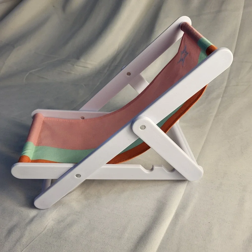AG American Girl Doll Beach Chair Adjustable Pastel Rainbow
